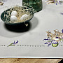 Embroidered tablecloth EASTER BUNNY with lavender