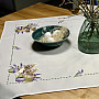 Embroidered tablecloth EASTER BUNNY with lavender