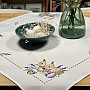 Embroidered tablecloth EASTER BUNNY with lavender