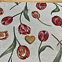 Tapestry tablecloth and scarf TULIPS III large pattern