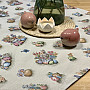 Tapestry tablecloth and scarf HARE IN A FLOWER POT