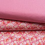 Decorative fabric ZINIA pink flowers