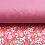 Decorative fabric ZINIA pink flowers