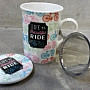 Mug with lid and strainer SUMMER RIDE 280ml