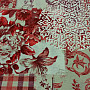 Decorative fabric CINTIA flowers red