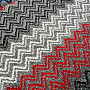 Modern carpet ZIG ZAG red