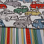 Decorative fabric CARS white/color