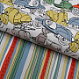 Decorative fabric MOTOS white/color