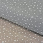 Cotton fabric STARS gray