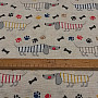 DACHSHUND MORRIS gray decorative fabric