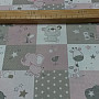 Cotton fabric BABY ZOO pink