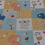 Cotton fabric BABY ZOO multicolored