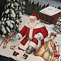 Christmas tapestry cover SANTA CLAUS 2