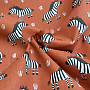 Cotton fabric ZEBRA brown