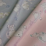 Children decorative fabric ELEPHANTS blue