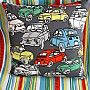 Decorative fabric CARS gray