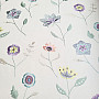 Embroidered decorative fabric with flowers RICHMOND purple