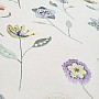 Embroidered decorative fabric with flowers RICHMOND purple