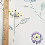 Embroidered decorative fabric with flowers RICHMOND purple