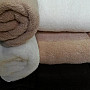 Towel and bath towel MICRO white