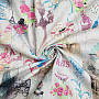 Decorative fabric PARIS digital print 3D