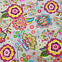 Decorative corolful fabric OLGA