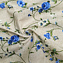 Decorative fabric Flowers RAME blue