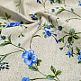 Decorative fabric Flowers RAME blue