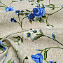 Decorative fabric Flowers RAME blue