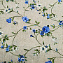 Decorative fabric Flowers RAME blue