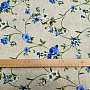 Decorative fabric Flowers RAME blue