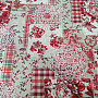 Decorative fabric CINTIA flowers red