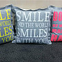 SMILE pillow cover pink