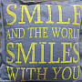 SMILE pillow cover pink