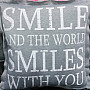 SMILE pillow cover pink