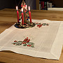 Christmas embroidered tablecloth and shawls CANDLE