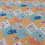 Cotton fabric BABY ZOO multicolored