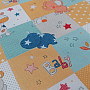 Cotton fabric BABY ZOO multicolored