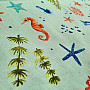 Decorative fabric SEAFOOD turquoise