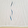 Modern embroidered curtain white - dark turquoise GERSTER 195/0800