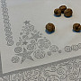 Christmas tablecloth ORNAMENT silver