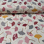 Cotton fabric GINKO leaves cream