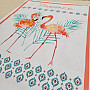 Towel retro design FLAMINGO