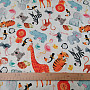 Children's cotton satin ZOO digital printing