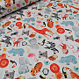 Children's cotton satin ZOO digital printing