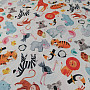 Children's cotton satin ZOO digital printing