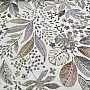 Decorative fabric Leaves MELIA brown