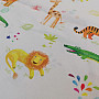 Cotton fabric JUNGLE DOODLE