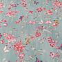 Decorative fabric FLOWERS turquoise