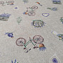 Decorative fabric LAVENDER BICYCLE 2